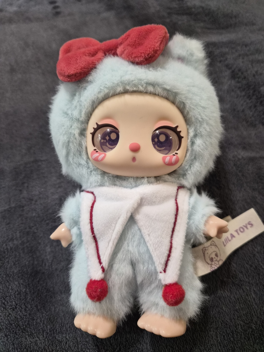 Pop MART LILA'S LUCKY CAT "Blueberry Sweetheart" plush Keychain